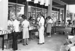 Book sale outside Student Center & cafeteria building